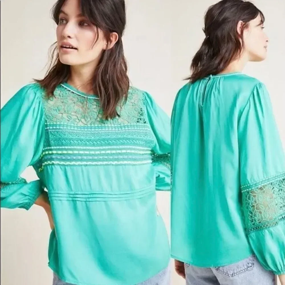 NWT Anthropologie Bl^nk London Blouse  size XS